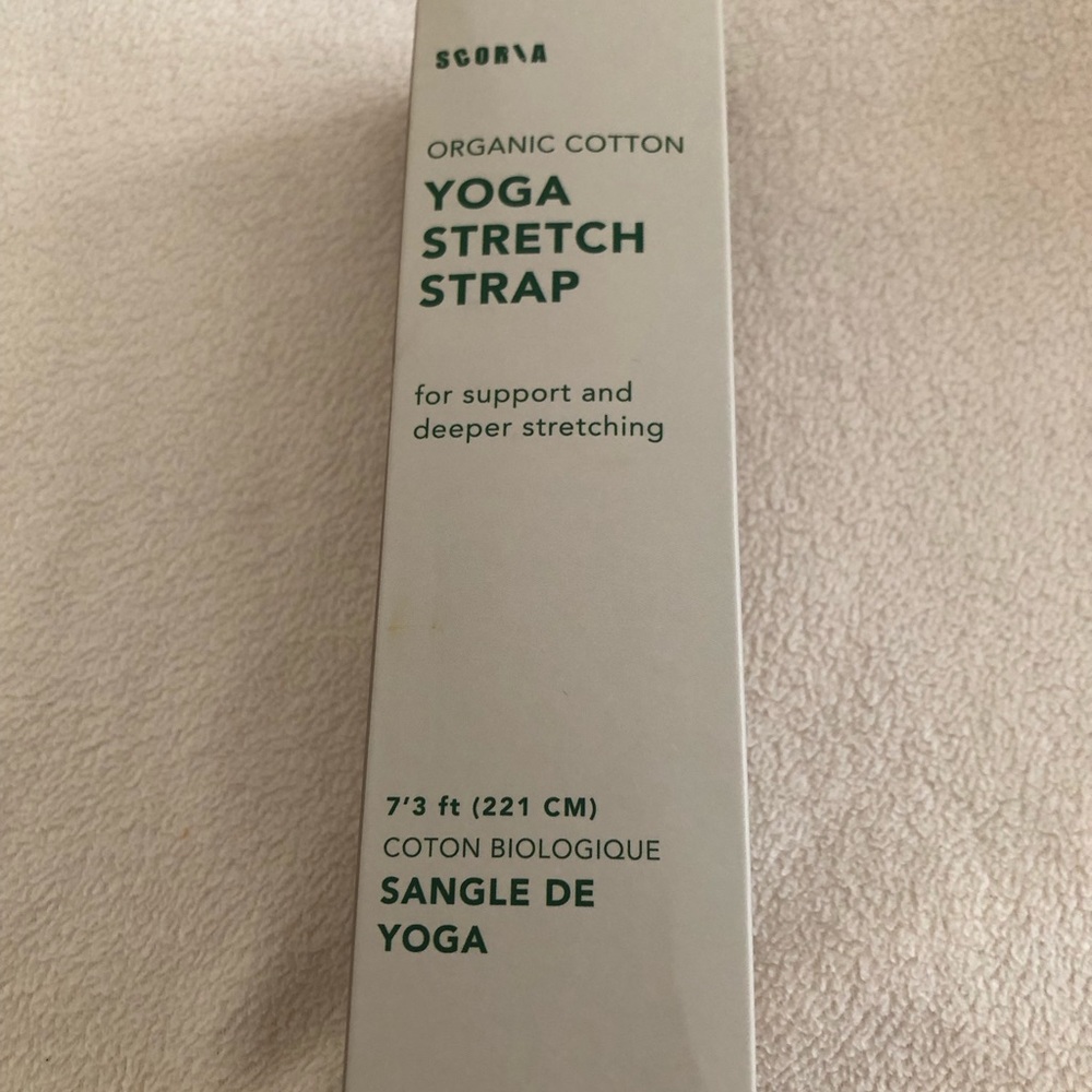 New - Scoria Organic Cotton Yoga Stretch Strap